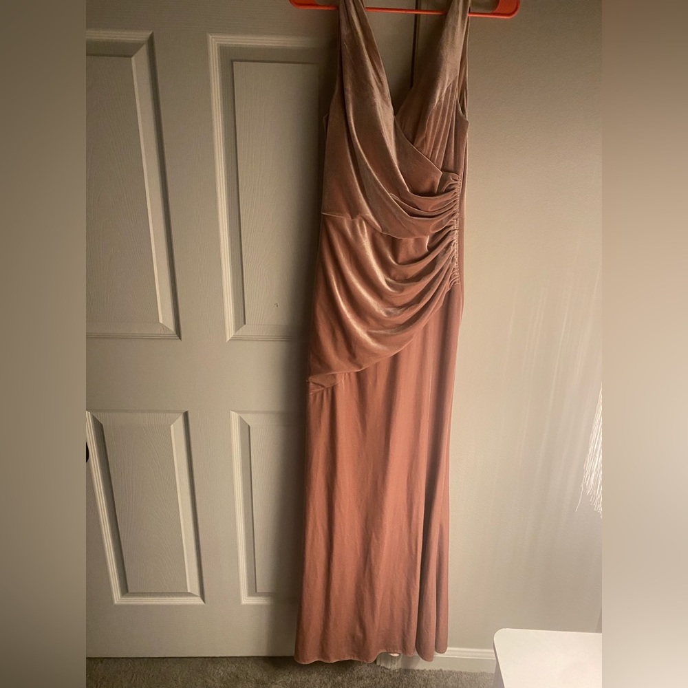 Revlry Dawson Blush Velvet Dress Size 6